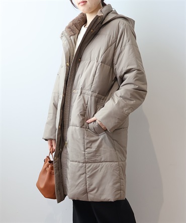 【L～５L】ハイブリッド ロング ダウンコート(81チャ-４Ｌ-0340123-81-040)