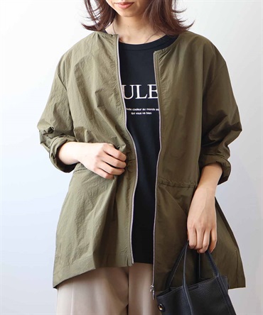 【LL～6L】【WEB/一部店舗限定】 ナイロン ワッシャ― ブルゾン(63カーキ-３Ｌ-0340369-63-035)