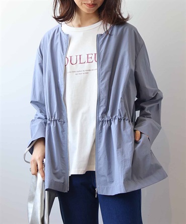 【LL～6L】【WEB/一部店舗限定】 ナイロン ワッシャ― ブルゾン(71ブルー-ＬＬ-0340369-71-033)