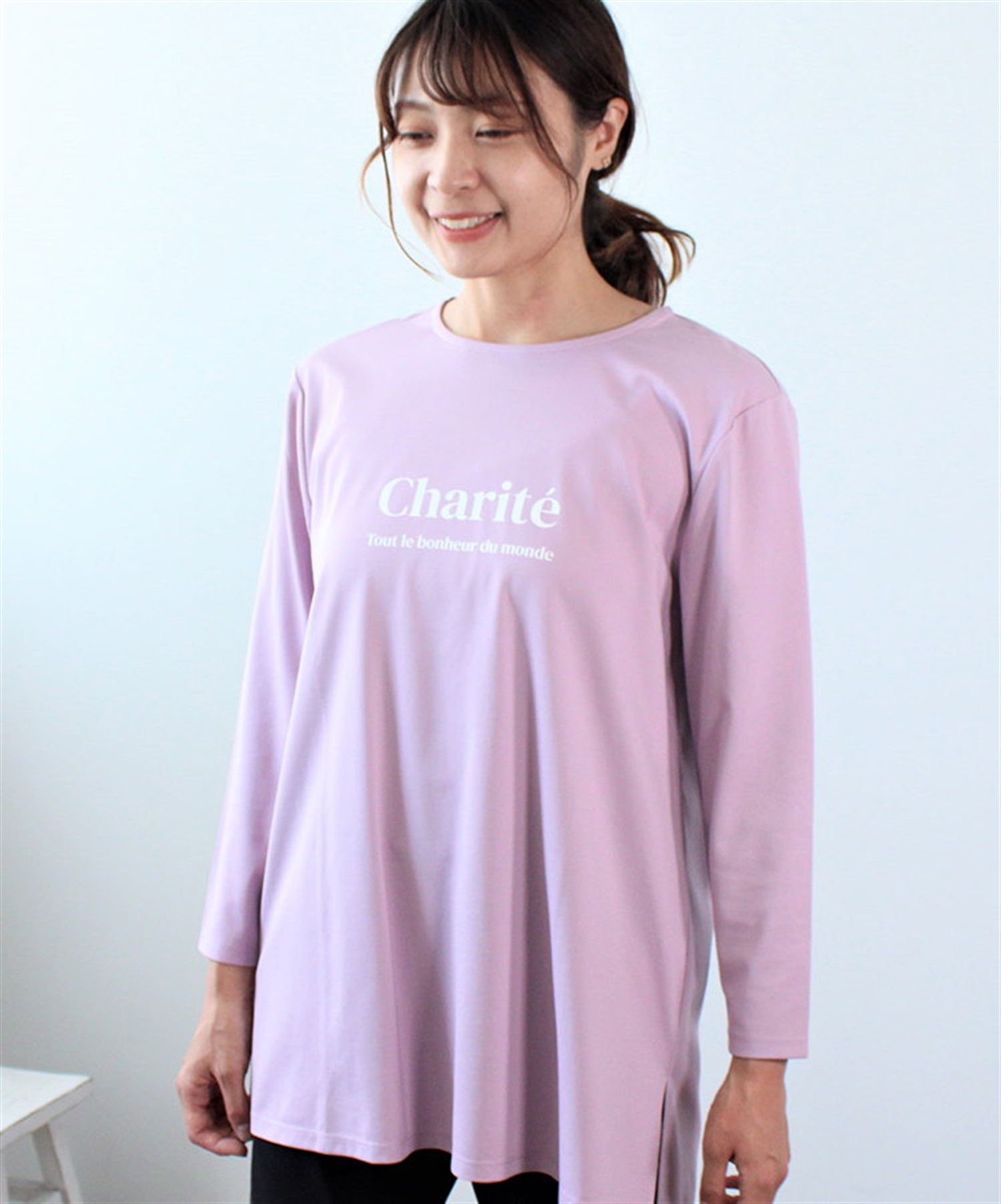 【M～５L】プリント ロゴ Ｔシャツ カットソー(32ピンク-Ｍ-0340598-32-031)