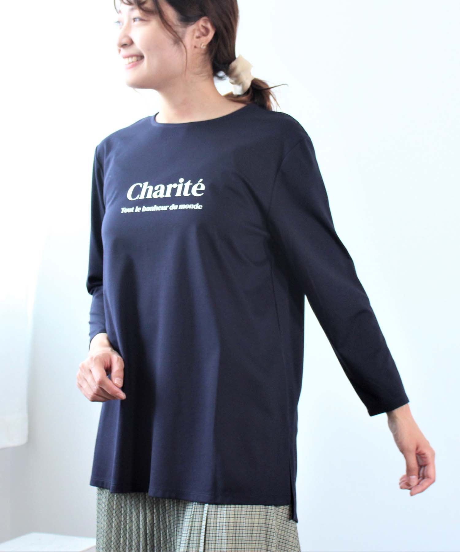 【M～５L】プリント ロゴ Ｔシャツ カットソー(70コン-Ｍ-0340598-70-031)