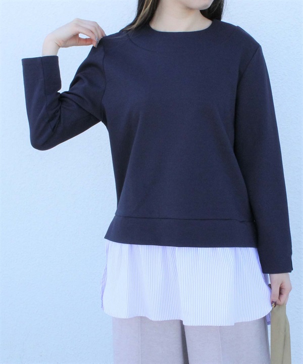 レイヤード風 チュニック カットソー