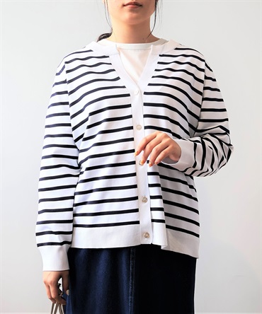 【L～６L】スキッパーカラー ニット カーディガン(01オフＢＤ-３Ｌ-0341497-01-035)