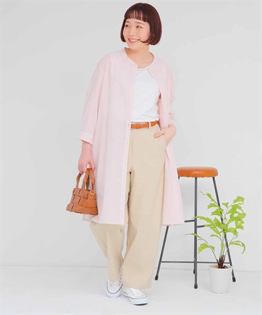 【Ｌ～6L】ストレッチ カーブ パンツ(82ベージュ-６Ｌ-0341804-82-342)