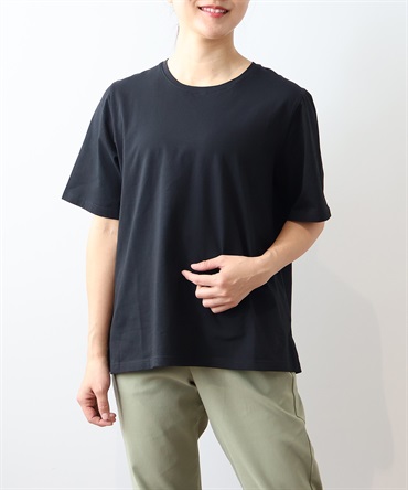 【L～6L】【接触冷感】 ベーシック Tシャツ(00クロ-５Ｌ-0342483-00-041)