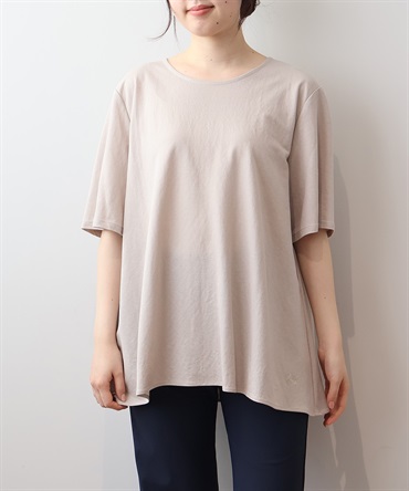 【Ｌ～６L】モクロディ フレア Tシャツ(12ライトグレー-３Ｌ-0342490-12-035)