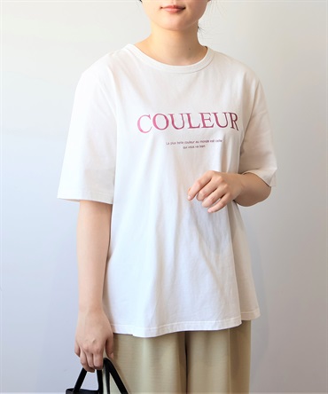 【Ｌ～5L】コットン天竺 ロゴプリント Tシャツ(01オフ-ＬＬ-0342491-01-033)