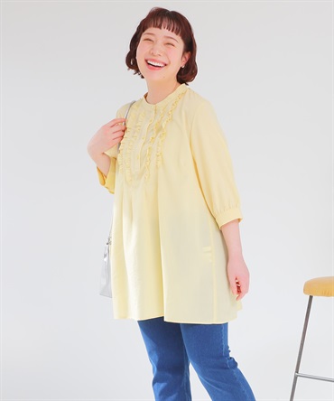 【L～6L】タックフリル チュニック