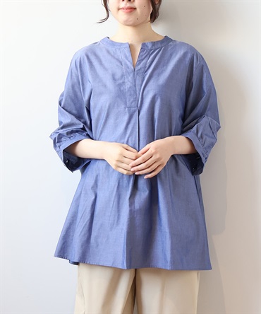 【LL～6L】【WEB&一部店舗】 ローン ハシゴレース使い ブラウス(70コンシャンブレー-３Ｌ-0342666-70-035)