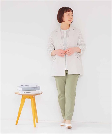 【L～６L】すっきり ストレート ストレッチ パンツ