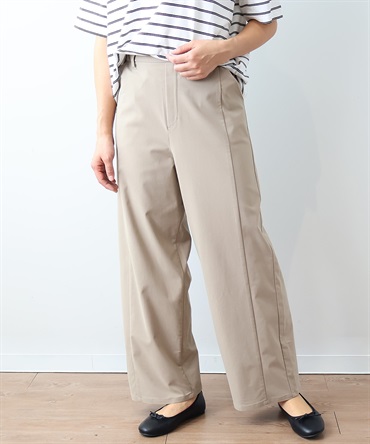 【L～6L】切替え ストレッチ ワイドパンツ(81チャ-４Ｌ-0342852-81-040)