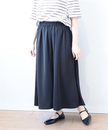 【LL～6L】【WEB&一部店舗】 ソフトサテン ギャザー スカーチョ