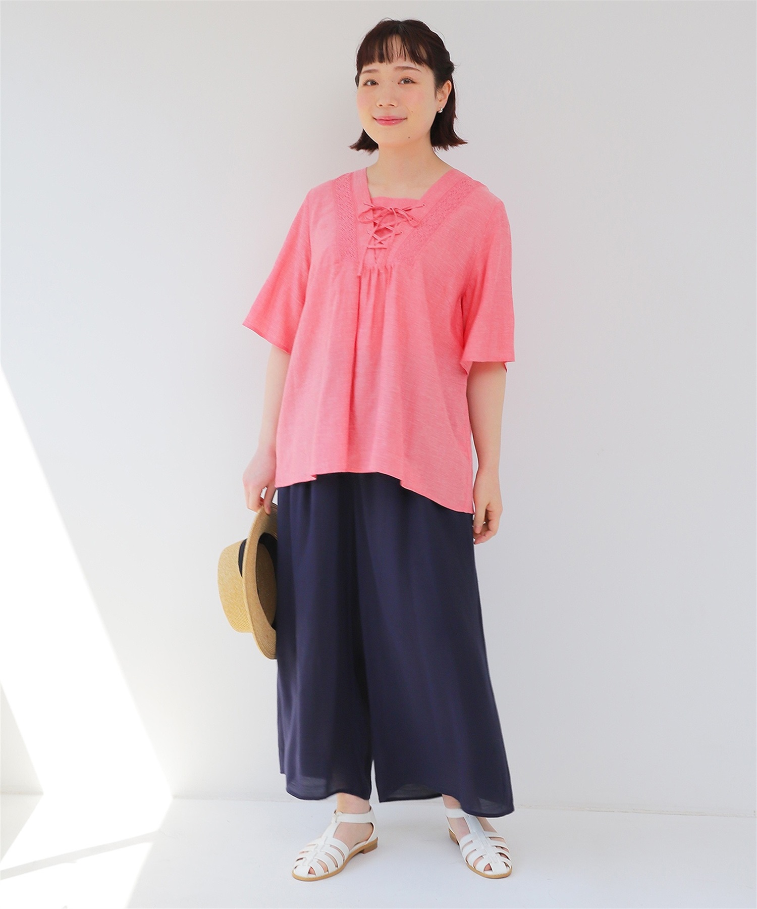 【L～6L】スラブワッシャー イージーパンツ(70コン-Ｌ-0342859-70-032)