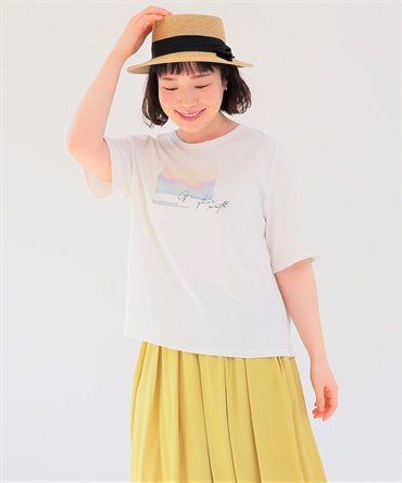 【L～5L】コットン天竺 グラフィック Tシャツ