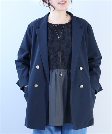 【Ｌ～５L】ストレッチ ダブルジャケット(70コン-５Ｌ-0347301-70-041)