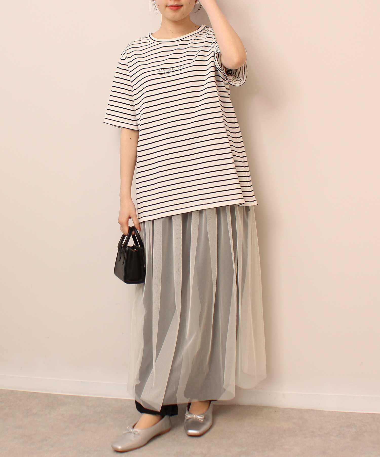 【L～5L】半袖 ロゴ Tシャツ(01オフBD-Ｌ-0347517-01-032)