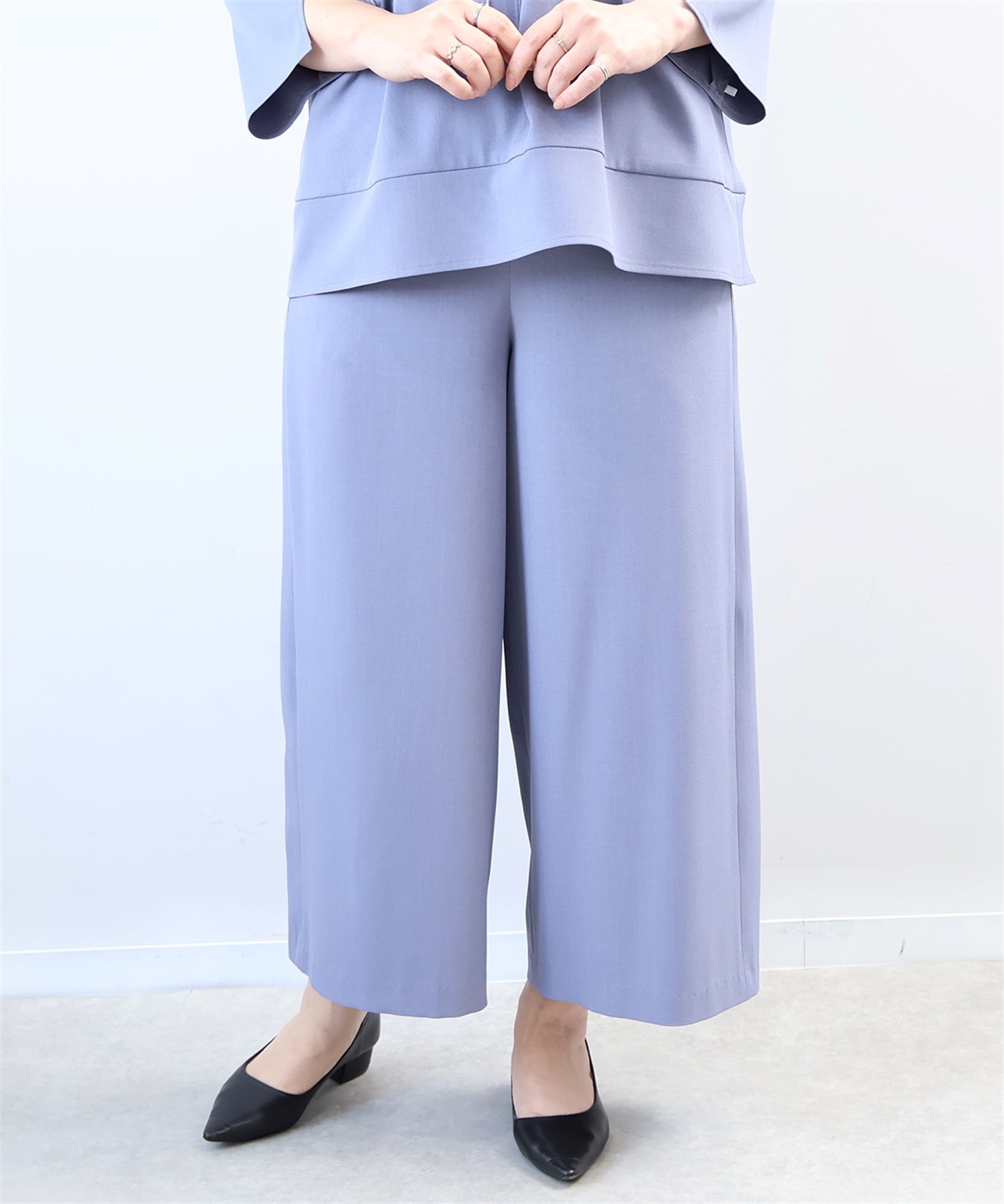 【L～５L】【セットアップ】 ドライツイル ワイドストレートパンツ
