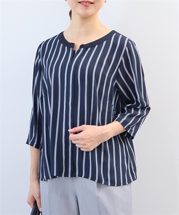【L～5L】フロンド タック ブラウス(71コンＳＴ-５Ｌ-0362699-71-041)
