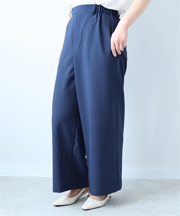 【L～５L】【イージーケア・速乾・接触冷感】 ドライポプリン ワイドパンツ(70コン-ＬＬ-0363838-70-033)
