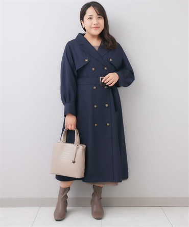 【LL～４L】２WAYトレンチコート(70コン-４Ｌ-0367156-70-040)