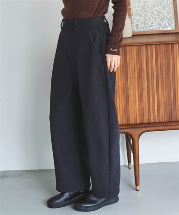 【新色追加・再販】裏地あったか カーブパンツ(10チャコールグレー-S-Short-0585082-10-491)
