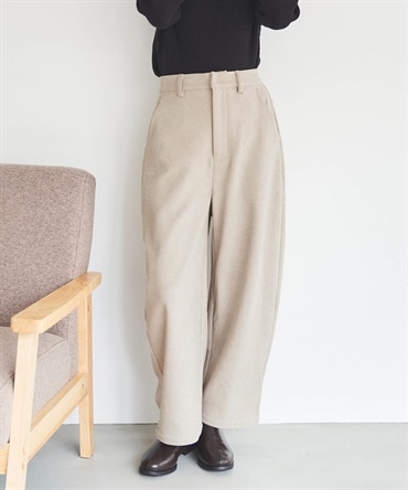 【新色追加・再販】裏地あったか カーブパンツ