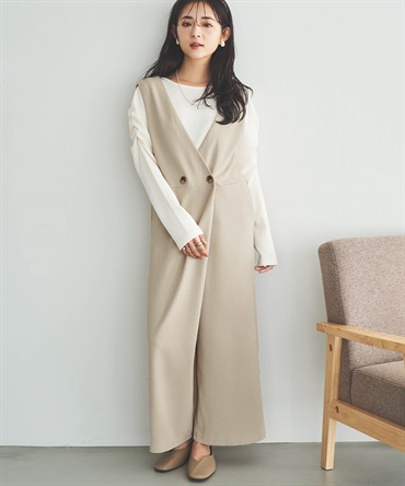 カシュクールサロペット
