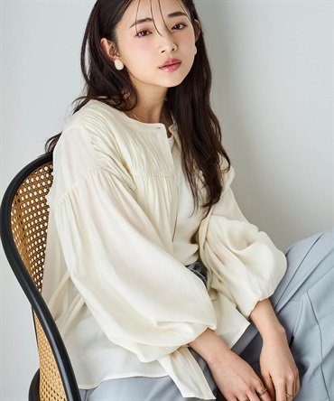シャーリング チュニックシャツ