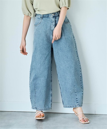 カーブデニムパンツ(72ライトブルー-S-Short-0586101-72-491)