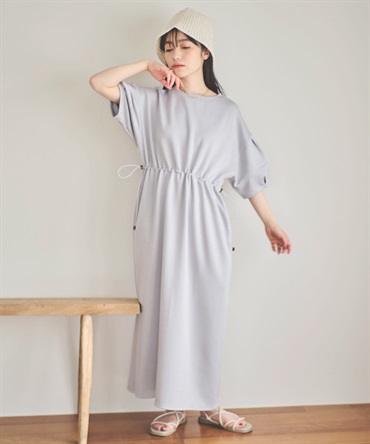 【新色】ドロストスウェットワンピース(72サックス-ＸＳ-0587033-72-028)
