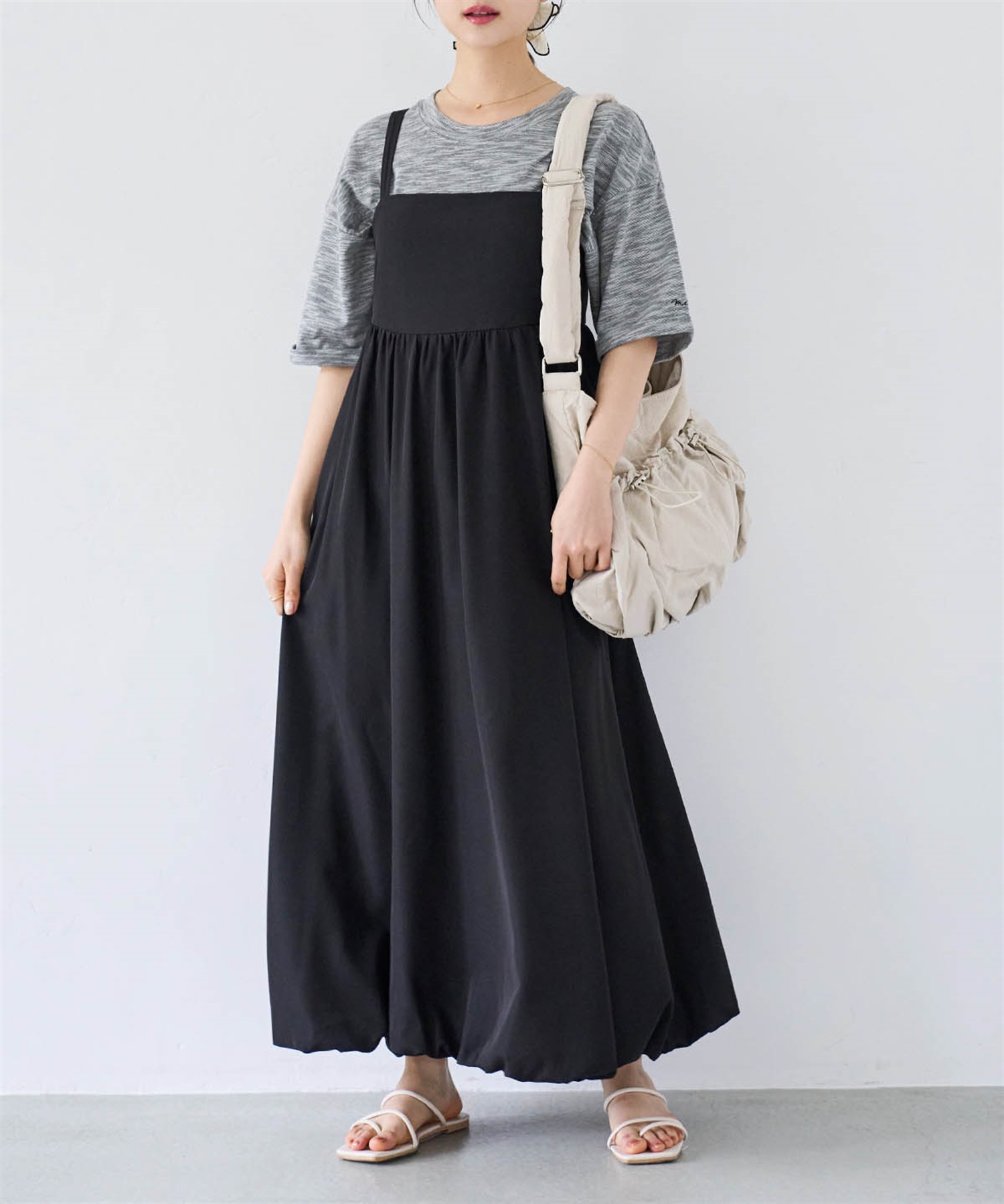 バルーンキャミワンピース(00ブラック-ＸＳ-0587102-00-028)