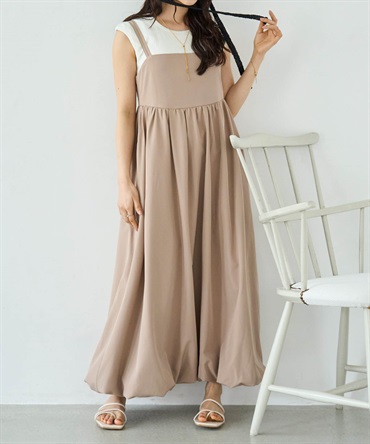 バルーンキャミワンピース(81モカ-ＸＳ-0587102-81-028)