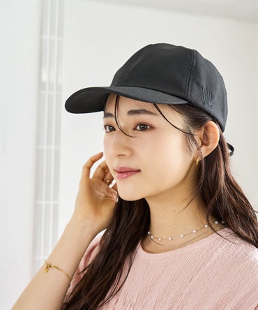ロゴ刺繍入り バックリボンキャップ(00ブラック-ＯＮＥ　ＳＩＺＥ-0587118-00-498)