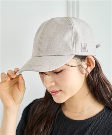 ロゴ刺繍入り バックリボンキャップ(85モカ-ＯＮＥ　ＳＩＺＥ-0587118-85-498)