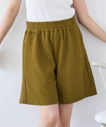 【ラッシュガード】 カット楊柳 ハーフパンツ(63オリーブ-ＸＳ-0587123-63-028)