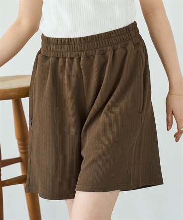 【ラッシュガード】 カット楊柳 ハーフパンツ(81ブラウン-ＸＳ-0587123-81-028)