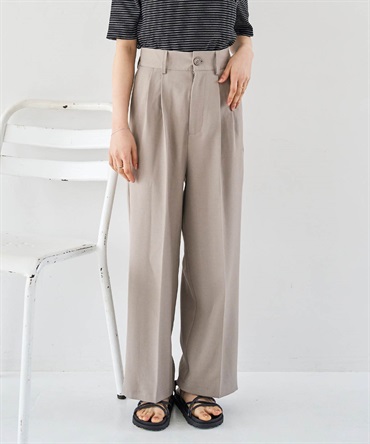 ハイウエスト センタープレスパンツ