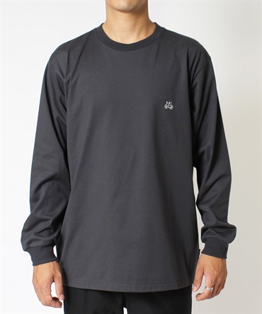 Embroidery Logo L/S Tee  ロゴ刺繍長袖Tシャツ(10チャコールグレー-ＬＬ-0880901-10-033)