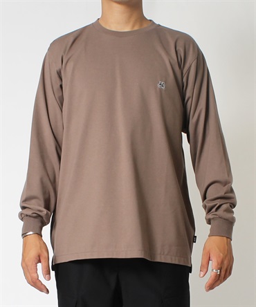 Embroidery Logo L/S Tee  ロゴ刺繍長袖Tシャツ(81ブラウン-Ｌ-0880901-81-032)