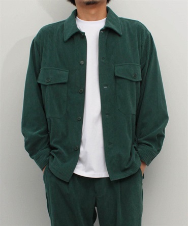【KETTA】Corduroy CPO Shirts Jacket　コーデュロイCPOシャツジャケット(61グリーン-Ｍ-0880911-61-031)