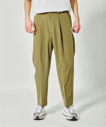 Wide Tapered Easy Pants  ワイドテーパードイージーパンツ（セットアップ可能）(63カーキグリーン-Ｍ-0882001-63-031)