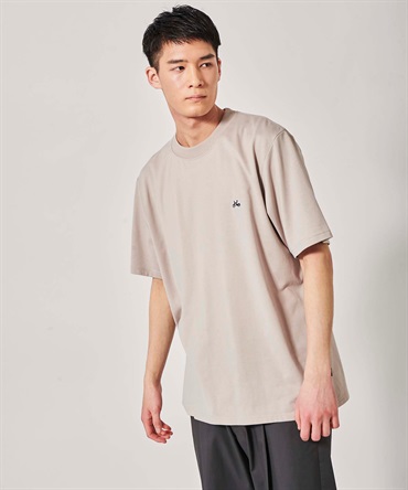 Embroidery Logo S/S Tee  ロゴ刺繍半袖Tシャツ(82ベージュ-Ｍ-0882005-82-031)